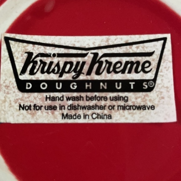 Krispy Kreme Discontinued Red Heart Handle Coffee Mug - Picture 3 of 6